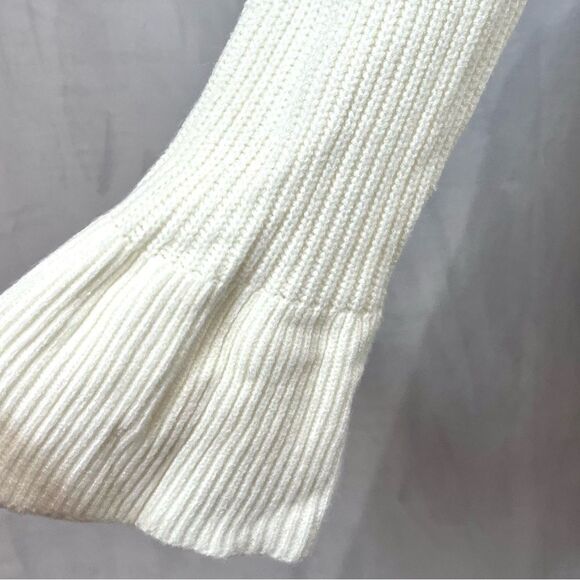 Cozy Casual off white V-neck bar back knit sweater size 1X/2X NWT - Picture 5 of 5